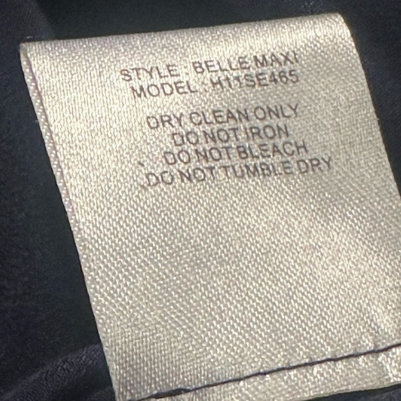 Gryphon Belle Maxi Dress 100% Silk Belted Navy Blue H11SE465 Size Small - Picture 15 of 15